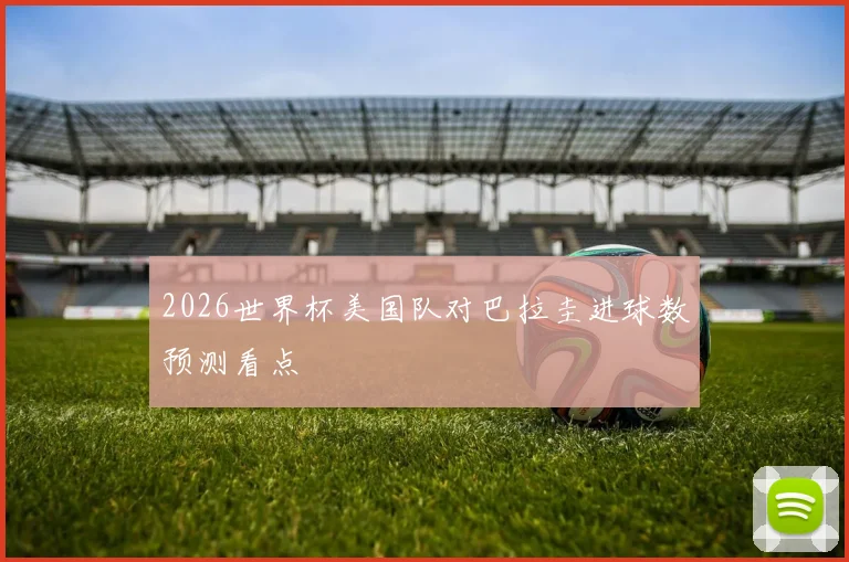 2026世界杯美国队对巴拉圭进球数预测看点