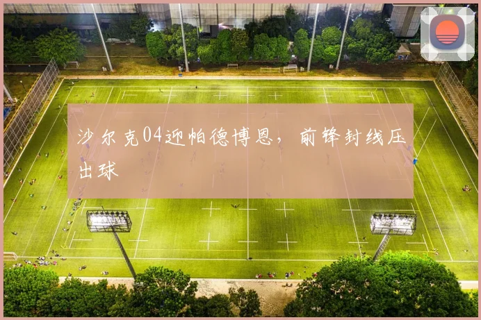 沙尔克04迎帕德博恩，前锋封线压出球